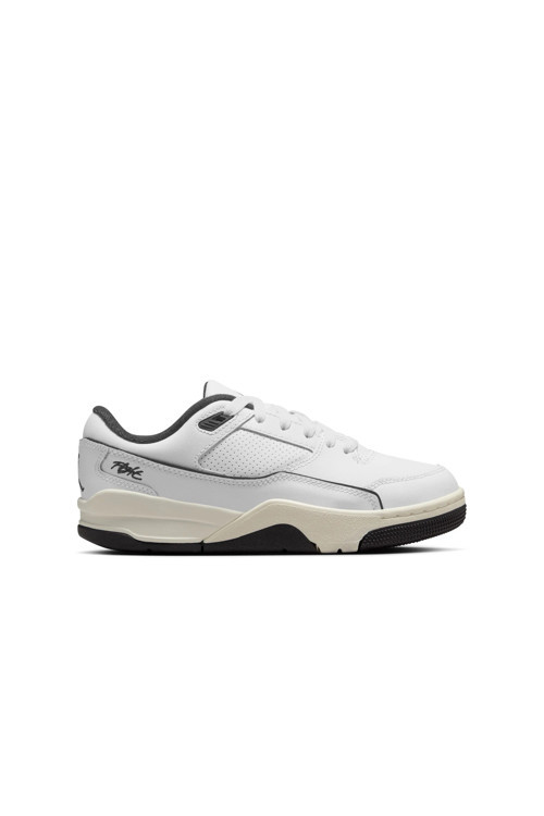 Jordan Flight Court (Gs) White/Black-Sail (Hf3333-100) (Dar Kalıp 1 Beden Büyük Alınız)