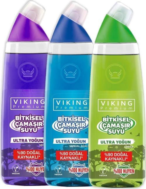 Viking Premium Çamaşır Suyu Sandal Ağacı - Misk - Amber 750 Ml 3 Adet