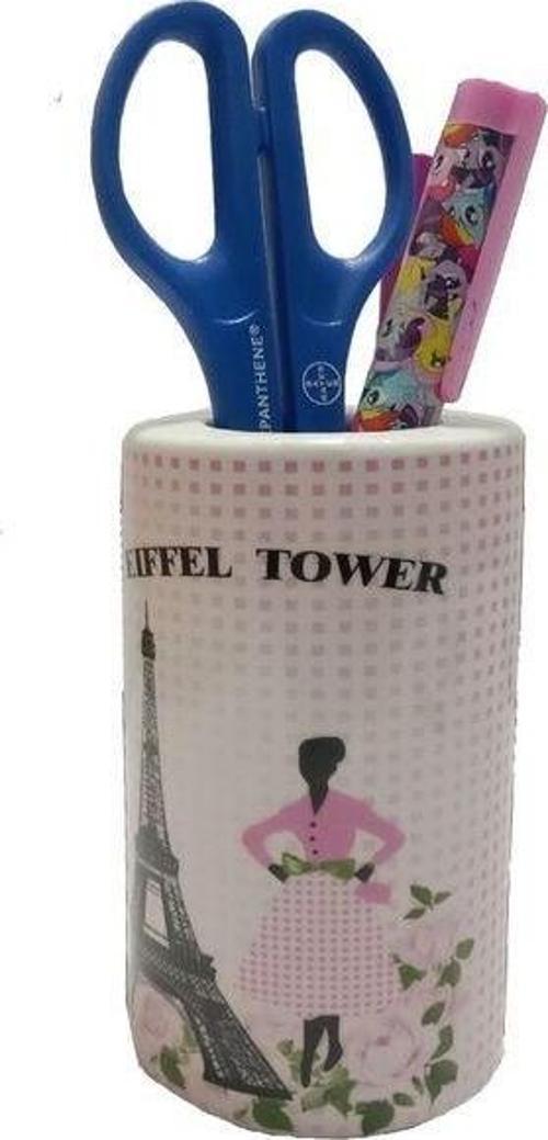 Kalemlik Eyfel Kulesi Model Seramik Ofis Gereci 7X7X11Cm