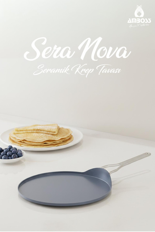Sera Nova 30 cm Seramik Krep Tavası