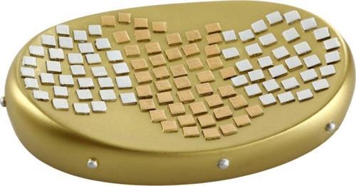 Sabunluk Altın Mozaik Desenli Poliresin 12X9X4Cm