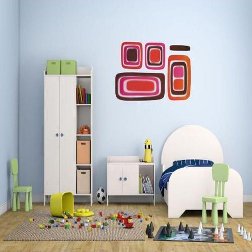 Duvar Süsü (Sticker) 2 Adet Kareli Desen Pvc 61X30X0,5Cm