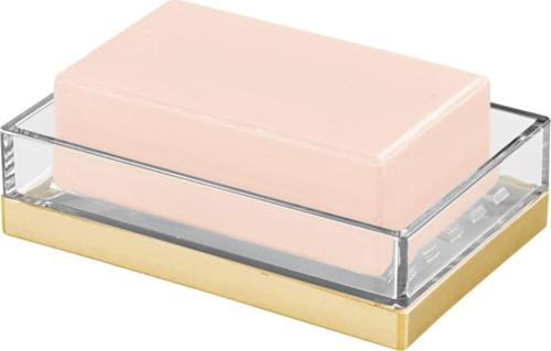 Sabunluk Modern Altın Tasarımlı Akrilik 12X8X3Cm