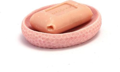 Sabunluk Pembe Petek Desenli Poliresin 10X8X2Cm