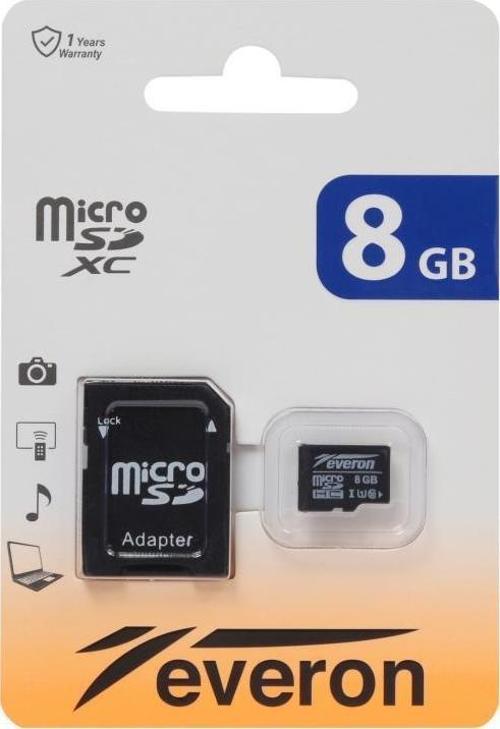 8GB Micro SD Hafıza Kartı Adaptörlü