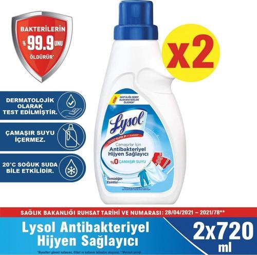 Çamaşırlar için Antibakteriyel Hijyen Sağlayıcı 2x720 ml