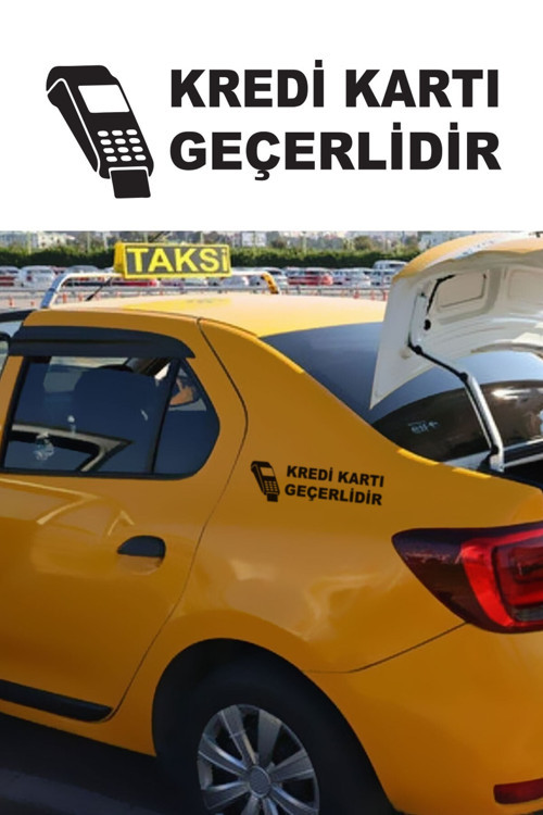 Kredi Kartı Geçerlidir Sticker 2 Adet Siyah 20*6 Cm