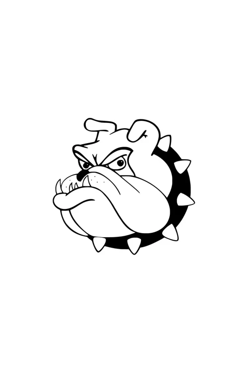 Sinirli Bulldog Oto Sticker Siyah 30 X 30 Cm