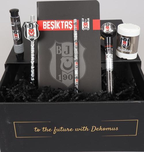 LİSANSLI BEŞİKTAŞ NOKTALI DEFTER,2'Lİ KURŞUN KALEM ,Kalemtıraş,SİLGİ VE VERSATİL UÇLU KALEM SETİ 
