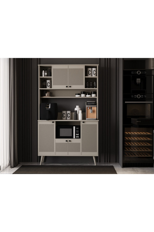 Melura Kahve Ünitesi - Kahve Köşesi %100 Mdf 120 Cm Çok Amaçlı Dolap