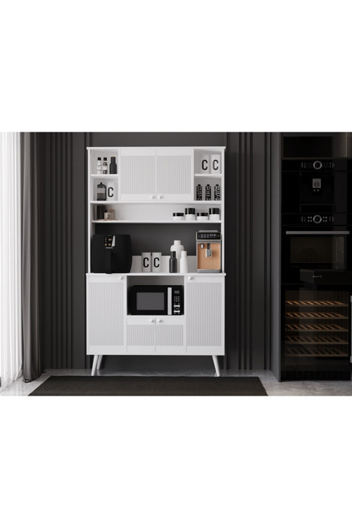 Melura Kahve Ünitesi - Kahve Köşesi %100 Mdf 120 Cm Çok Amaçlı Dolap