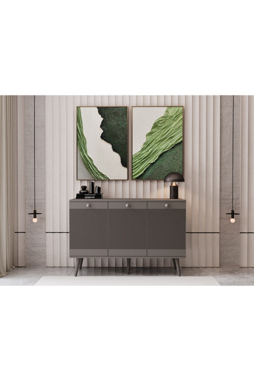 MELURA KONSOL 120 CM %100 MDF LAKE AHŞAP AYAK