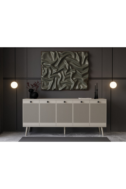 MELURA KONSOL 180 CM %100 MDF LAKE AHŞAP AYAK