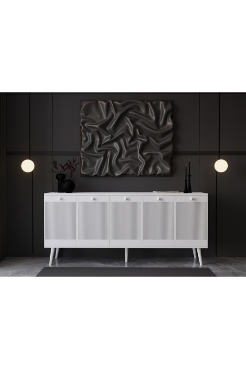 MELURA KONSOL 180 CM %100 MDF LAKE AHŞAP AYAK