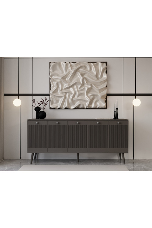 MELURA KONSOL 180 CM %100 MDF LAKE AHŞAP AYAK