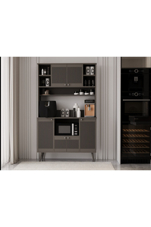 Melura Kahve Ünitesi - Kahve Köşesi %100 Mdf 120 Cm Çok Amaçlı Dolap