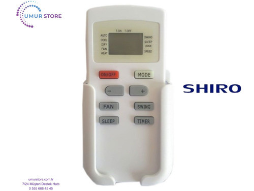 Shiro SHR-24INVDMB Klima Kumandası- Duvar Askı Aparatı Hediyeli