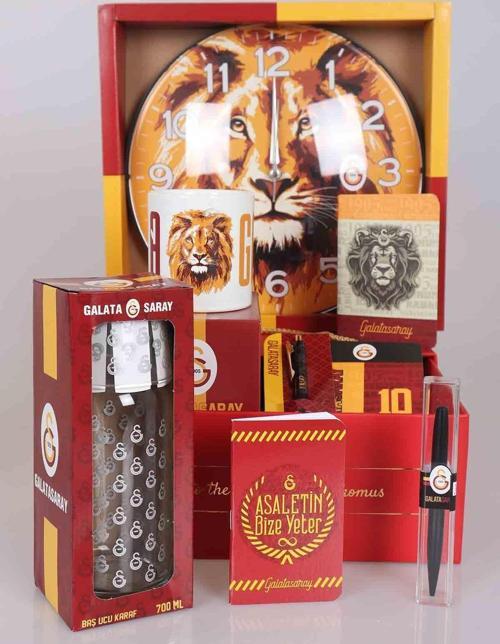 LİSANSLI GALATASARAY "PREMIUM FULL + FULL SET" DUVAR SAATİ İLE 