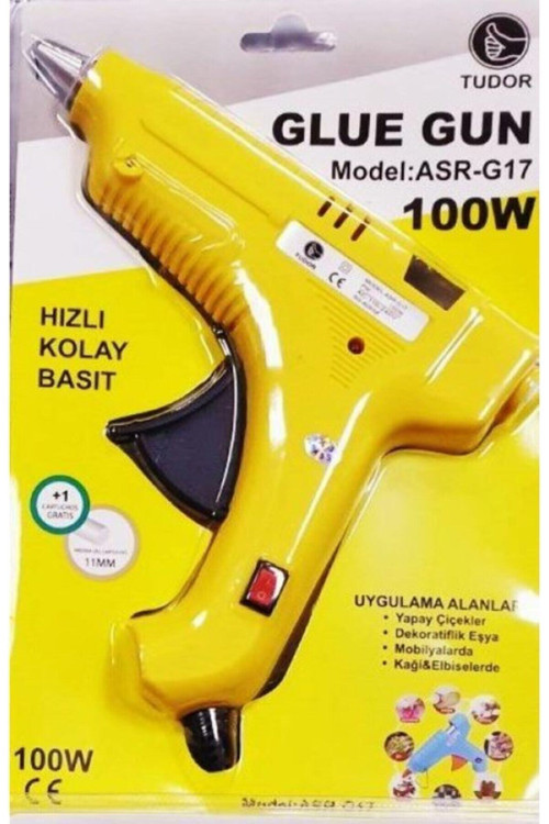 Sıcak Kalın Mum Silikon Tabancası 100 Watt Anahtarlı Sarı Yeşil Mavi Kırmızı Tr
