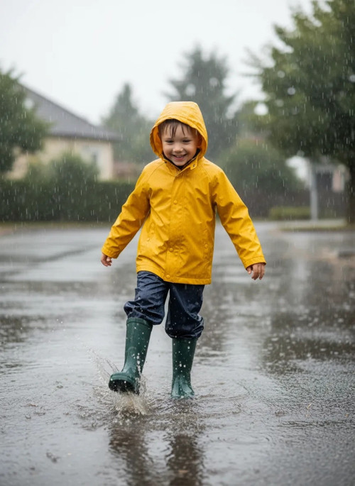 Konçlu Peluşlu Emojili Erkek Çocuk Yağmur Çizmesi 26-35 Yeşil