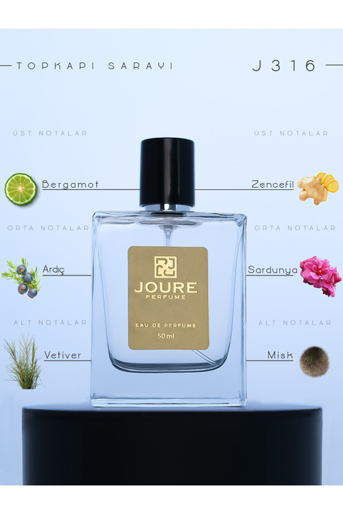Joure J316 - Taze Baharatlar Ferah Bergamot Kokulu 50ml Kalıcı Edp Erkek Parfüm