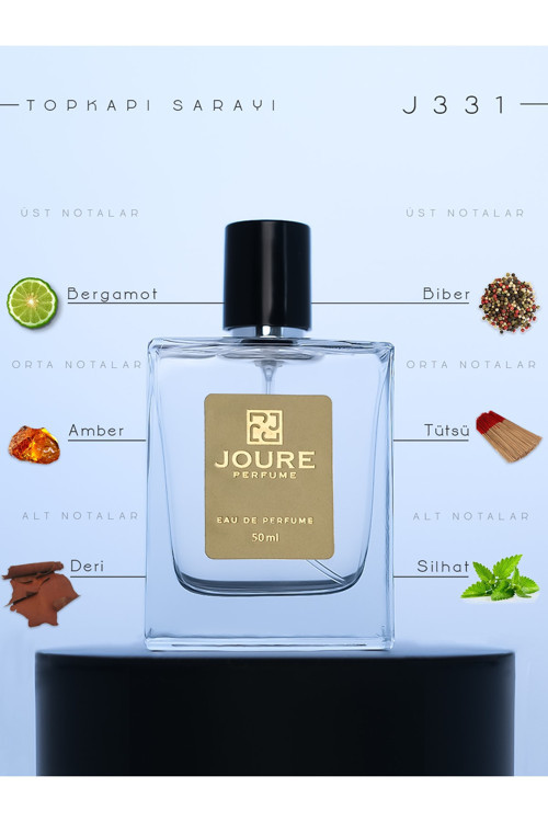 Joure J331 - Oryantal Odunsu Tütsü Amber Kokulu 50ml Edp Ultra Kalıcı Erkek Parfümü