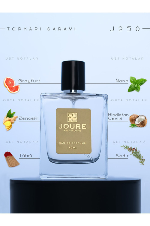J250 - Ferah Amber Odunsu Kokulu 50ml Kalıcı Edp Erkek Parfüm
