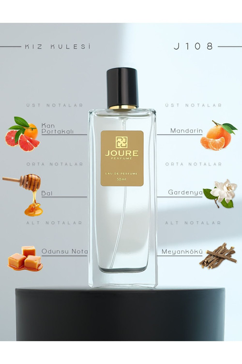 Joure J108 - Afrodizyak Etkili Tatlı Beyaz Çiçekler Bal Karamel Kokulu 50ml Kalıcı Edp Kadın Parfüm