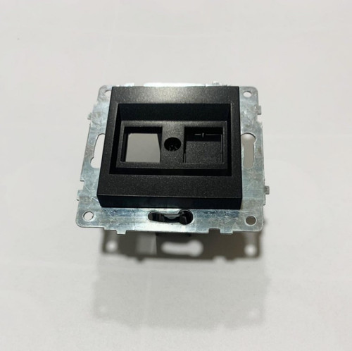 Grano Metalik Cat6 RJ45 Prizi Siyah Çerçevesiz jaksız