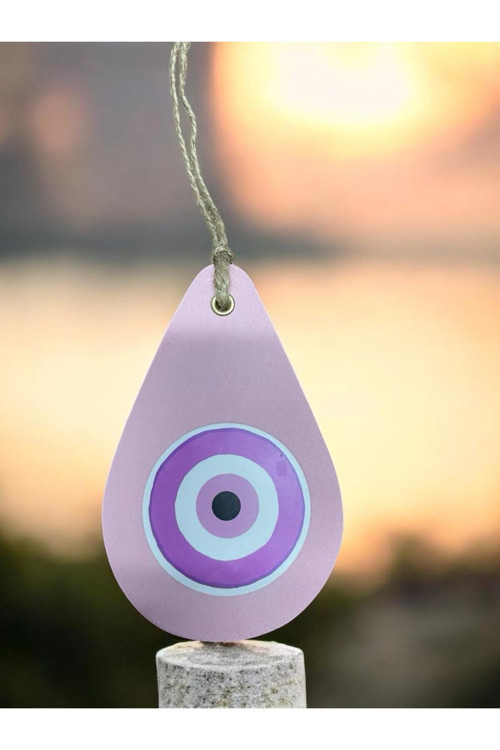 Aromanya Nazar Boncuğu Resimli Damla Koku Taşı-Pembe