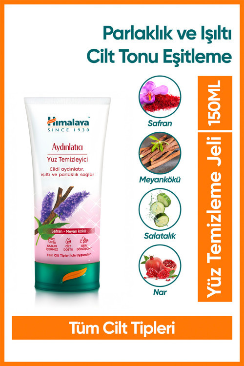 Aydınlatıcı Yüz Temizleyici, Meyan Kökü, Safran, Salatalık, Nar, Parabensiz, Tüm Ciltler, 150 Ml