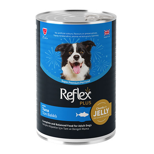 Plus Jöle İçinde Et Parçacıklı Ton Balıklı Yetişkin Köpek Konservesi 12 Adet 400 Gr