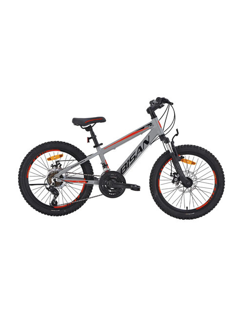 COOPER ÇOCUK BİSİKLETİ 30 CM MD 24 JANT 21 VİTES AÇIK GRİ KIRMIZI