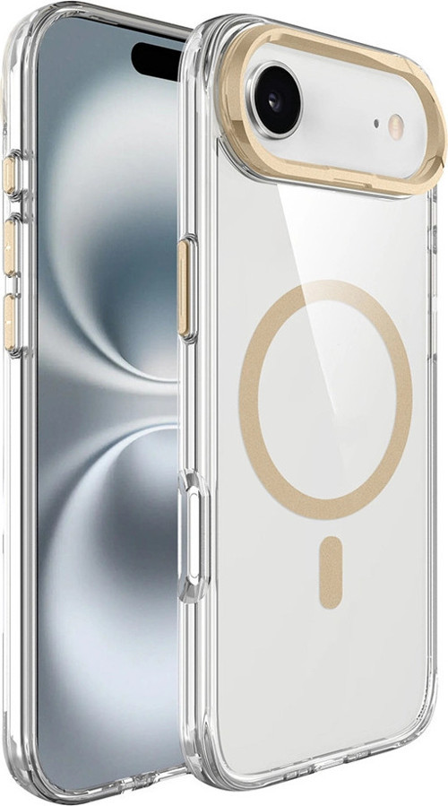 Apple İphone 17 Air Kılıf M-Safe Şarj Özellikli Airbagli Kamera Standlı Azor Kapak