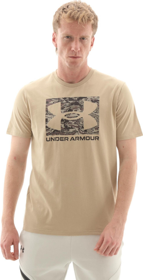 A1361673-234 Ua Abc Camo Boxed Logo Ss Erkek T-Shirt Krem
