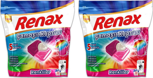 Çamaşır Kapsülü 30 Yıkama Renkliler x 2 Adet