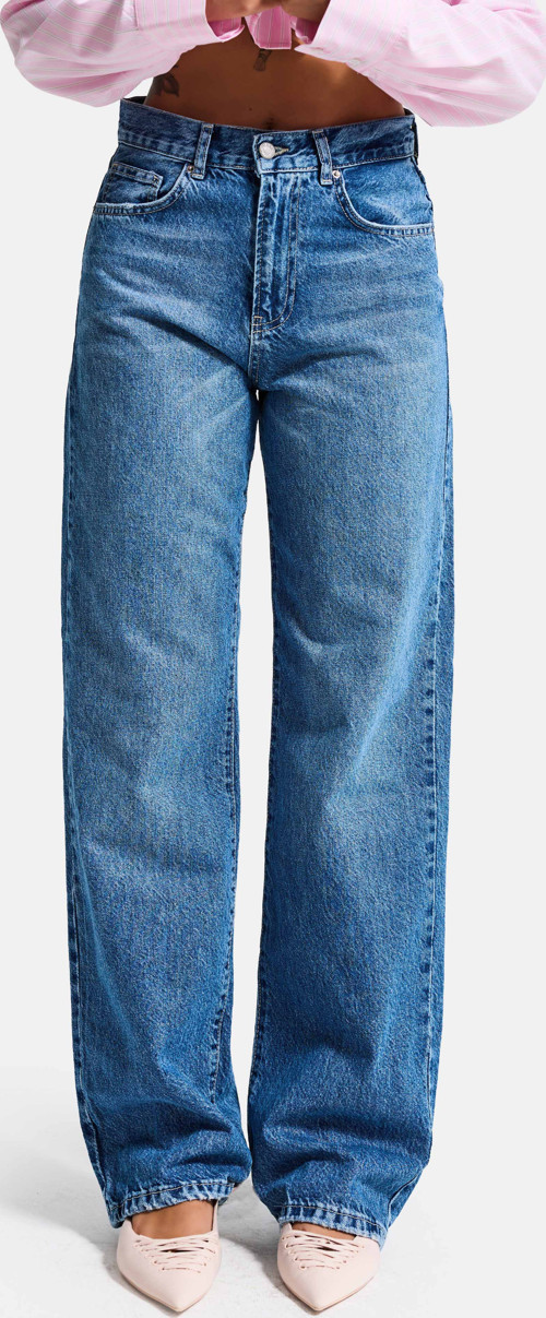 Kadın Mavi Lora 2s6-4 Loose Fit Orta Bel %100 Koton Denim Jean