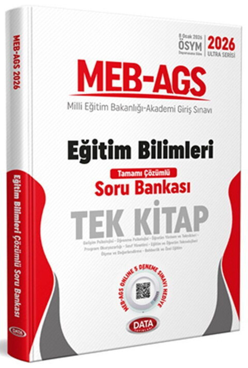 Data Yayınları 2026 MEB AGS Eğitim Bilimleri Tek Kitap Çözümlü Soru Bankası