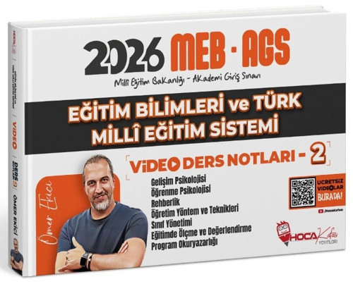 YENİ AGS - Hoca Kafası 2026 MEB-AGS Eğitim Bilimleri ve Türk Milli Eğitim Sistemi Video Ders Notları-2 - Ömer Ekici Hoca