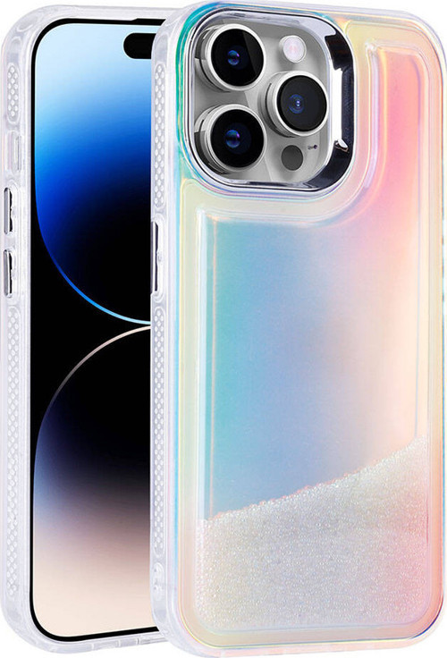 iPhone 14 Pro Kılıf Airbagli Renkli Arka Yüzey Hareketli Boncuk Tasarımlı Silikon Kapak