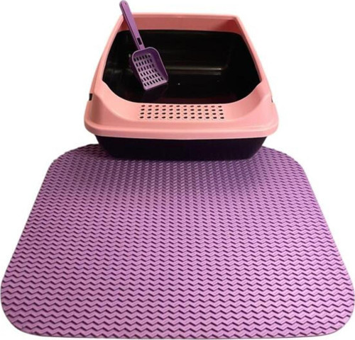 Chitto Açık Elekli Kedi Tuvaleti – PEMBE - SİLİKON PASPAS **Kürek hediyeli