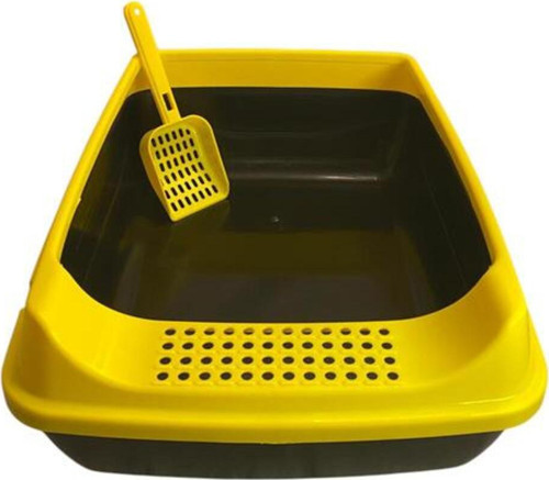 Chitto Açık Elekli Kedi Tuvaleti – Sarı **kürek Ve 1 Litre Kum Hediyeli