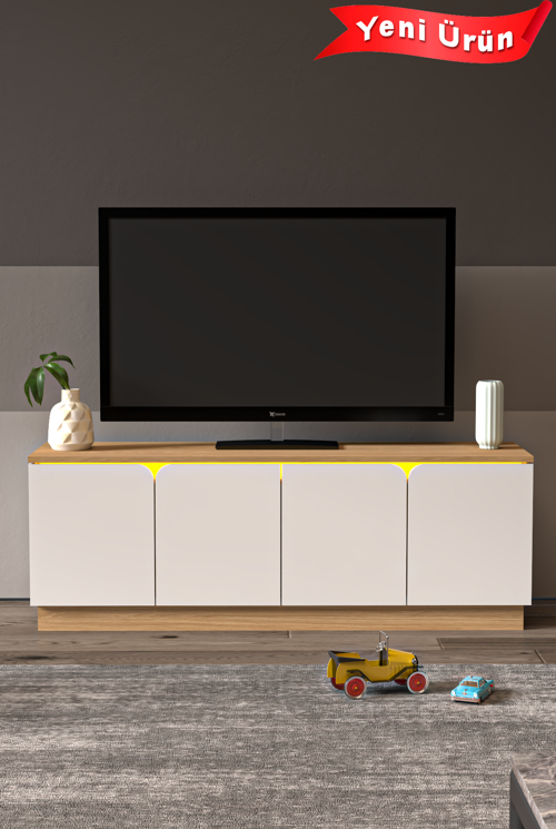 BOHEM 150 CM LEDLİ TV ÜNİTESİ MDF KAPAK