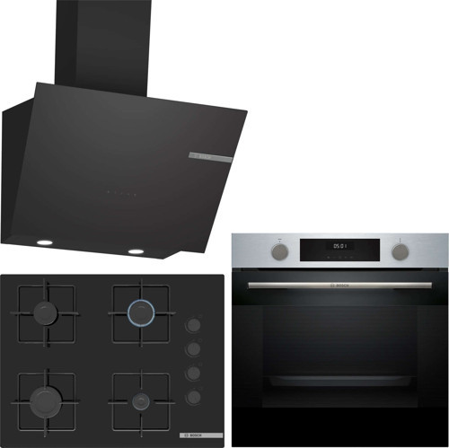 Inox / Siyah Ankastre Set HUA717BR0T-POP7C6P30O-DWK66PJ60T