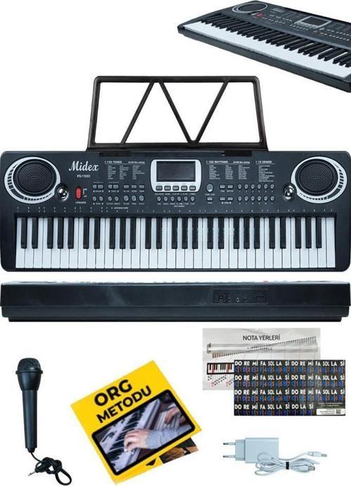 PS-1500BK Başlangıç İçin 61 Tuşlu Org Notalık Adaptör Öğrenim Metodu (100 Ses 100 Ritim)