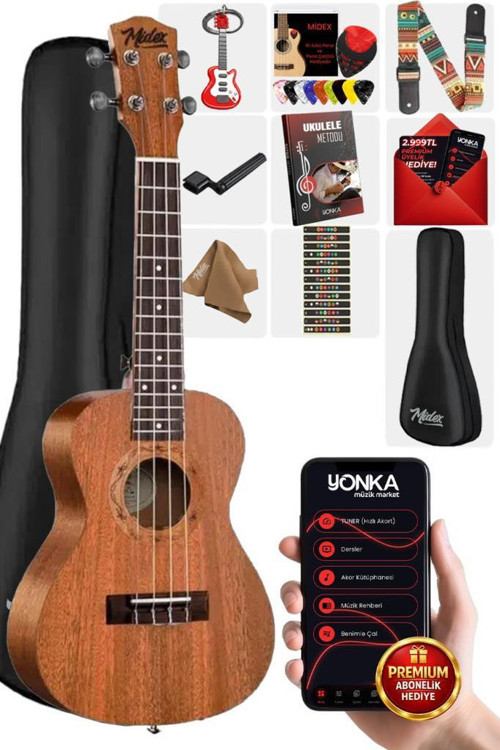 SP-21M Set Maun Soprano Ukulele (Softcase Capo Metod Nota Sticker Askı Pena)