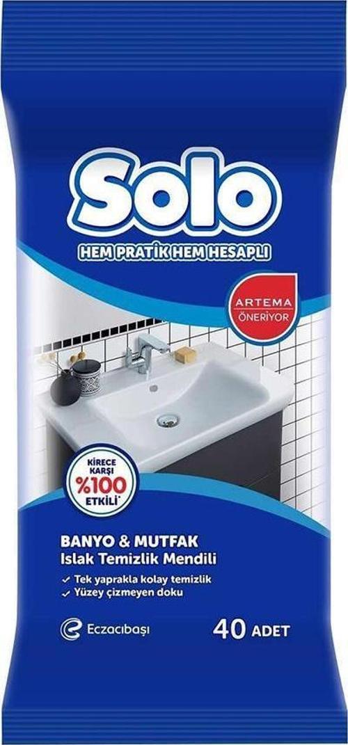 Mutfak & Banyo Islak Temizleme Mendili 40 Yaprak