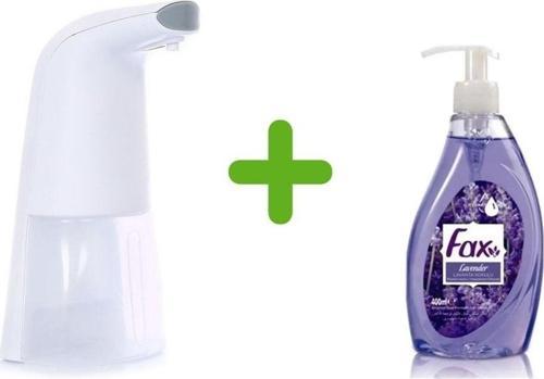 Sensörlü Fotoselli Sıvı Sabunluk 21X5X10Cm Ve 1 Adet 400 Ml Sıvı Sabun Lavanta Kokulu