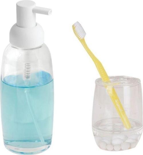 Sıvı Sabunluk Ve Diş Fırçalık 2 Li Banyo Seti Boncuklu