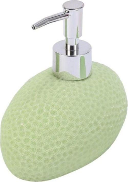 Sıvı Sabunluk Yeşil Petek Desenli Poliresin 14X8X14Cm 400Ml
